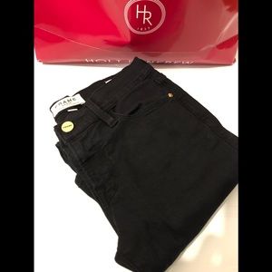 FRAME Denim Holt Renfrew Skinny Black Cropped Jean - size 24
